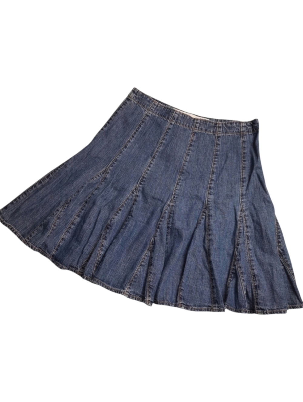 GAP VTG Y2K Blue Gored Panel Denim Skirt SZ 0